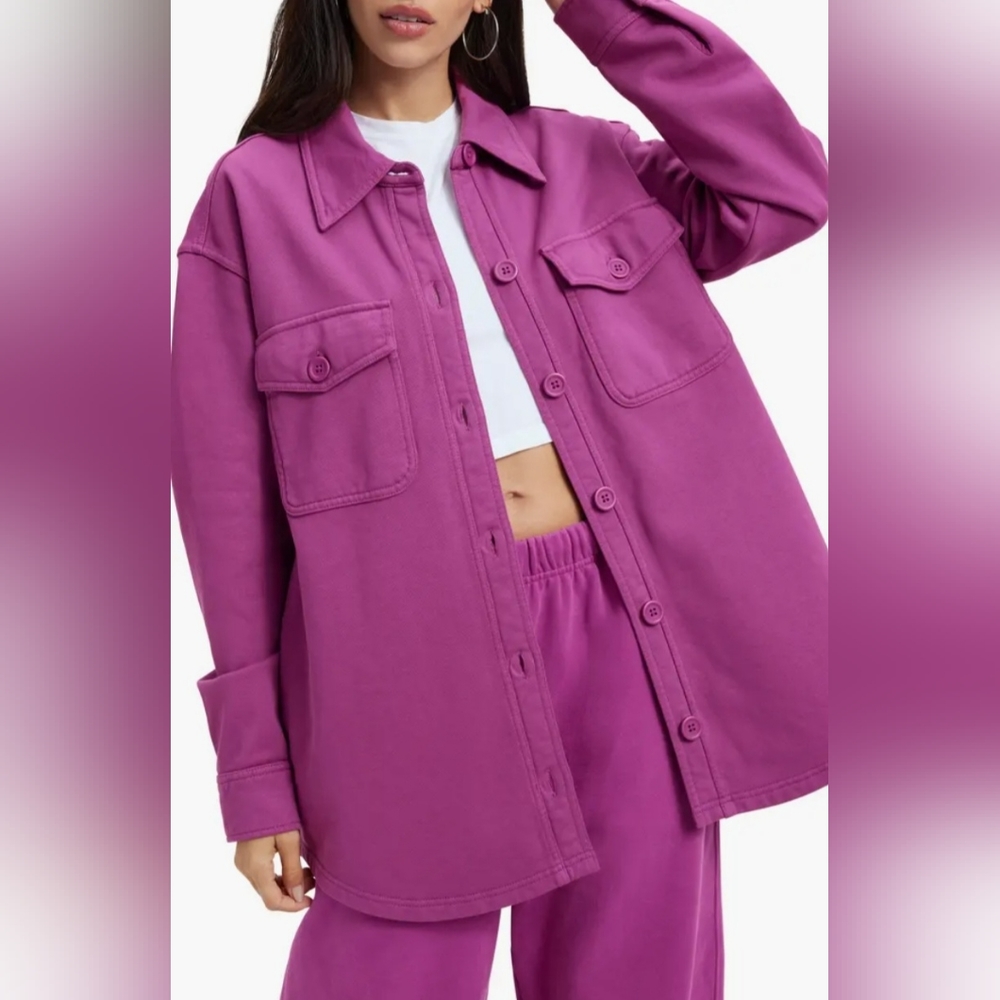NWT Good American Fleece Shacket